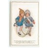 n°18108 - We have such fun, with a hoop to run ... beside it ! - Fillettes jouant avec des cerceaux - Holiday Time