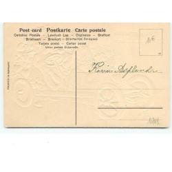 n°10748 - Carte Fantaisie Gaufrée - Angelots roulant dans une Automobile