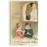 n°18130 - Fröhliche Weihnachten - Jeune femme regardant des enfants priant