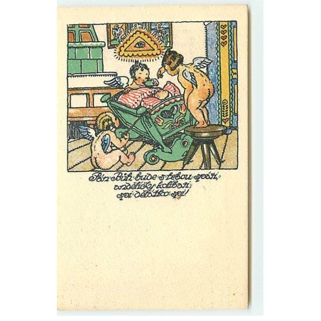 n°18161 - M. Fischerova-Kvéchova - Anges autour d'un berceau