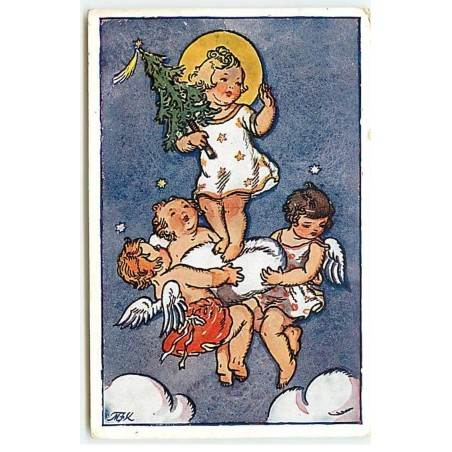 n°18162 - M. Fischerova-Kvéchova - Anges portant un nuage avec une fillette dessus