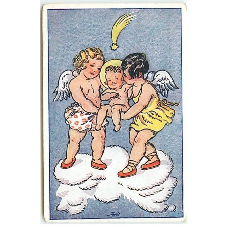 n°18163 - M. Fischerova-Kvéchova - Anges portant un bébé
