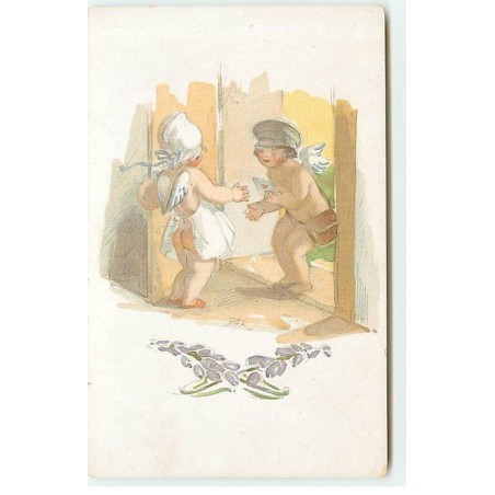 n°18168 - M. Fischerova-Kvéchova - Par Lui - Anges, l'un apportant une lettre