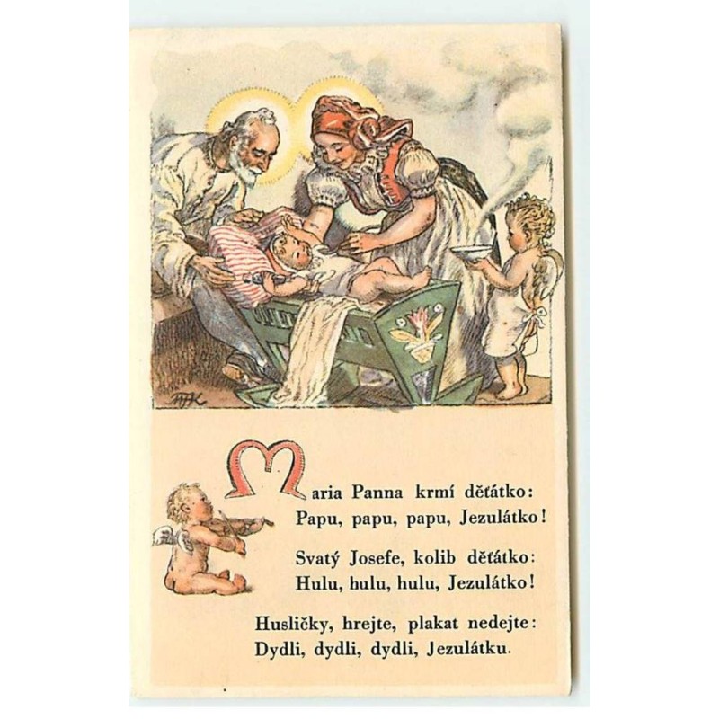 n°18170 - M. Fischerova-Kvéchova - Anges tenant une assiette de soupe pour une femme nourrissant un bébé