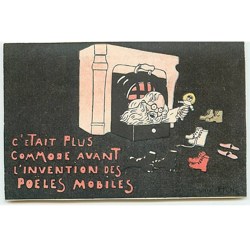 n°18171 - André Hellé - C'était plus commode avant l'invention des poëles mobiles - Père Noël