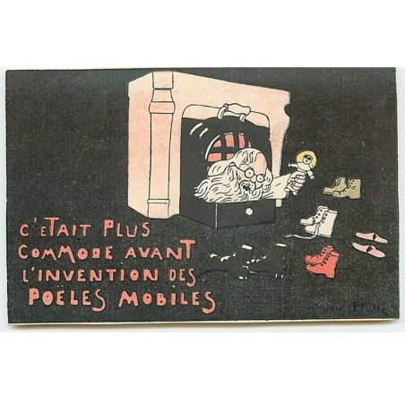 n°18171 - André Hellé - C'était plus commode avant l'invention des poëles mobiles - Père Noël