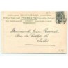 n°18188 - Carte Gaufrée - Bonne Année - Portrait d'une fillette dans un oeillet - surréalisme