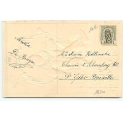 n°18200 - Carte Gaufrée - Souhaits Sincères - Pierrot avec un verre à la main