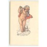 n°18212 - M. Fischerova-Kvéchova - Lapin au pied d'un ange jouant de la flûte traversière