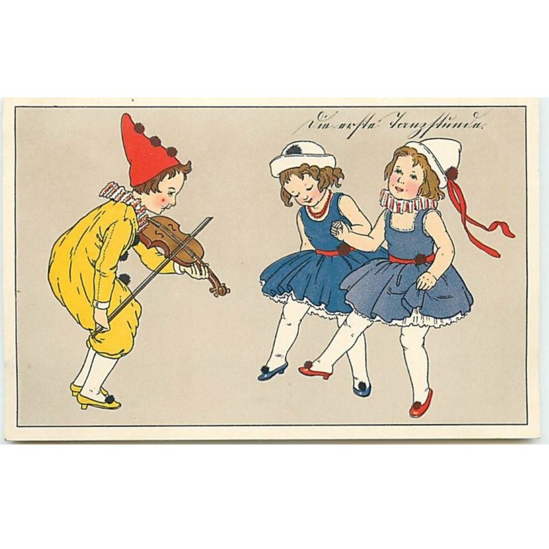 n°10771 - Carte Illustrateur - Meissner serie 2197 - Enfants, violon