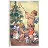 n°18219 - M. Fischerova-Kvéchova - Anges allumant les bougies d'un sapin