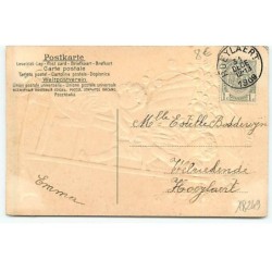 n°18249 - Carte Gaufrée - Bonne Année - Enfants montant sur une échelle