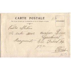 n°18255 - Carte Brodée Tissée Soie - Scott Georges - Militaire écrivant en s'appuyant sur son tambour