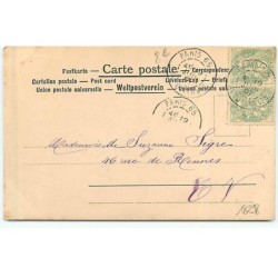 n°18298 - Anges lançant des fleurs d'une nacelle de Montgolfière