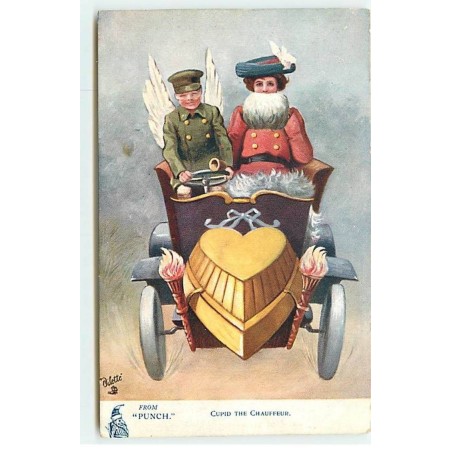 n°18299 - Oilette - Ange - Cupid the Chauffeur - From Punch