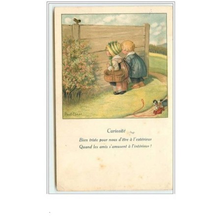 n°183 - Pauli Ebner - Curiosité - Bien triste pour nous d'être à l'extérieur, quand les amis s'amusent à l'intérieur