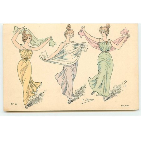 n°18303 - F. Chamouin - Jeunes femmes dansant avec des voiles - n°44