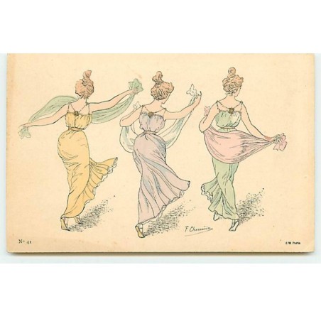 n°18304 - F. Chamouin - Jeunes femmes dansant avec des voiles - n°41