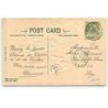 n°18327 - Carte Gaufrée - Joyeuses Pâques - Fillette rencontrant un garçon portant des lièvres