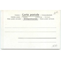n°18347 - Chat noir apportant un poisson à un homme avec un bandeau
