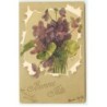 n°18370 - C. Klein - Bonne Fête - Bouquet de Violettes (perles très fines)