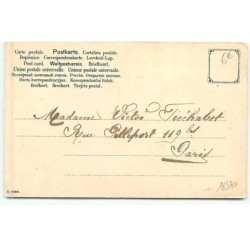 n°18370 - C. Klein - Bonne Fête - Bouquet de Violettes (perles très fines)