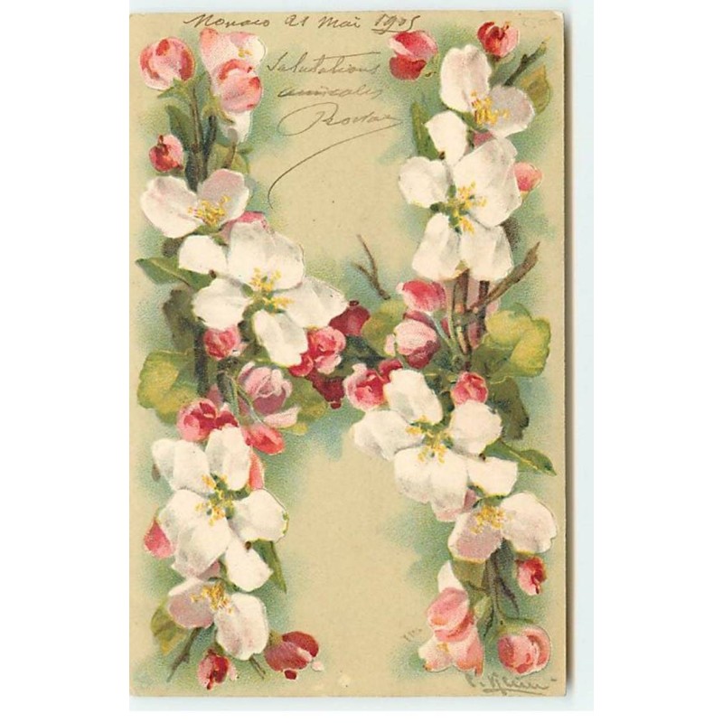 n°18372 - C. Klein - Fleurs - Alphabet Lettre H