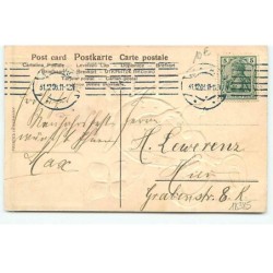 n°18385 - Carte Gaufrée - Viel Glück im neuen Jahre - Cochon portant des fers à cheval