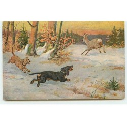 n°18400 - Chasse - Teckel...