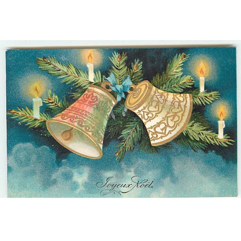 n°18465 - Carte Gaufrée - Joyeux Noël - Cloches
