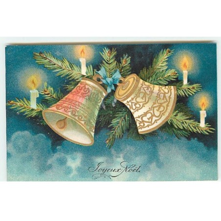 n°18465 - Carte Gaufrée - Joyeux Noël - Cloches