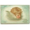 n°18478 - A Happy Christmas and a glad New Year - Tête d'ange