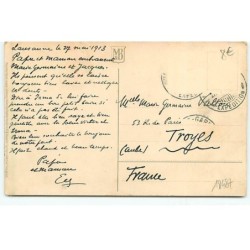 n°18487 - Meissner - Chiots dans un panier en osier - Teckel