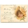 n°18517 - A & MB n°95 - Portrait d'une jeune fille au milieu d'une fleur - surréalisme