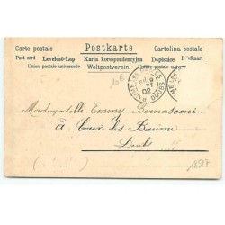 n°18517 - A & MB n°95 - Portrait d'une jeune fille au milieu d'une fleur - surréalisme