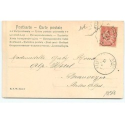 n°18518 - E.M. Kantner - Portrait d'une jeune femme au milieu d'un trèfle - surréalisme