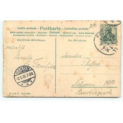n°18519 - Fröhliche Pfingsten - Grenouilles habillées se cachant d'un nain