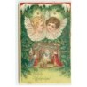 n°18539 - Fröhliche Weihnachten - Anges au-dessus d'une crèche