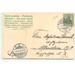 n°18541 - Fröhliche Weihnachten - Clapsaddle - Ange près d'un sapin décoré de bougies