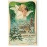 n°18543 - Fröhliche Weihnachten - Anges priant au-dessus d'une ville