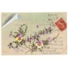 n°18553 - Carte Celluloïd - Prénom Louise et fleurs