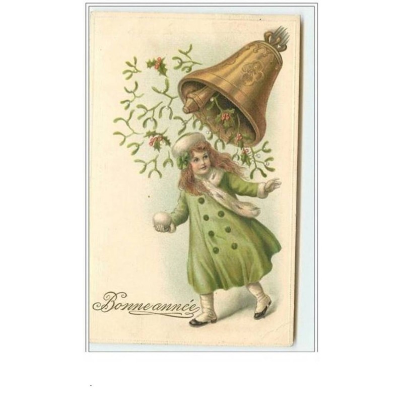 n°1856 - Bonne Année - Fillette et cloche