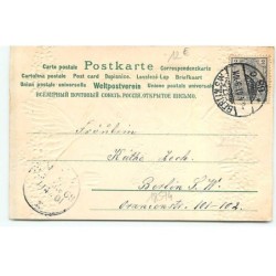 n°18574 - Carte gaufrée - Gesegnete Ostern - Anges lisant