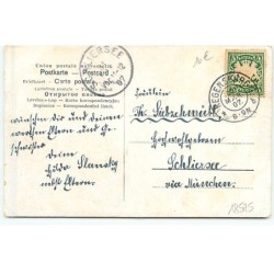 n°18575 - Fröhliche Ostern - Fillette portant un  oeuf dont sort un lièvre - Perce neige