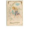 n°10000 - Carte Fantaisie Gaufrée - Fröhliche Pfingsten - Angelots et Muguet