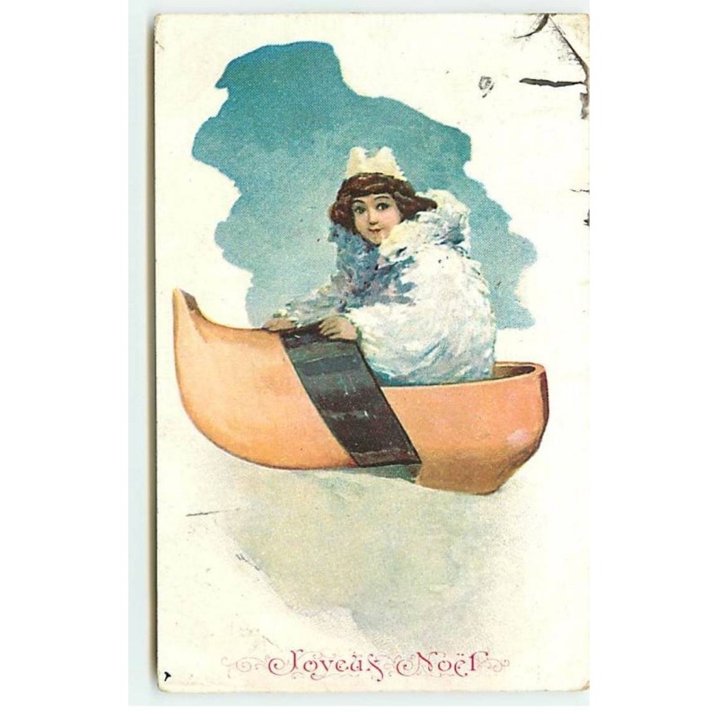 n°18592 - Joyeux Noël - Fillette dans un sabot