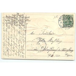 n°18600 - Carte Gaufrée - Der Kleine Verführer - Ange offrant une rose à une femme