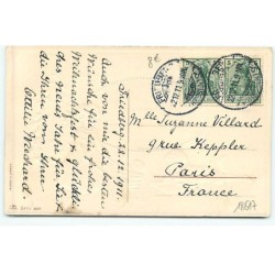 n°18617 - Carte Gaufrée - Fröhliche Weihnachten - Fillette et garçon près d'un sapin