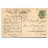 n°18629 - Carte Gaufrée - Bonne Année - Enfants tenant une guirlande de fleurs pour qu'un cochon saute par-dessus