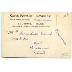 n°18632 - Pâques - Ange conduisant une charette remplie d'oeufs et tirée par des poules